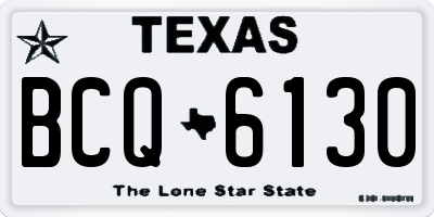 TX license plate BCQ6130