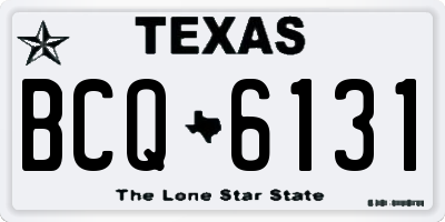 TX license plate BCQ6131