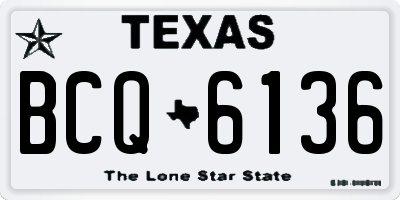 TX license plate BCQ6136