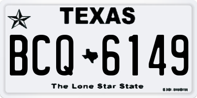 TX license plate BCQ6149