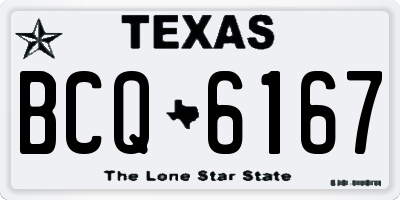 TX license plate BCQ6167