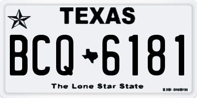 TX license plate BCQ6181