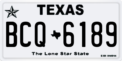 TX license plate BCQ6189