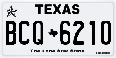 TX license plate BCQ6210
