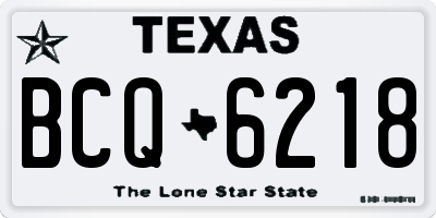 TX license plate BCQ6218