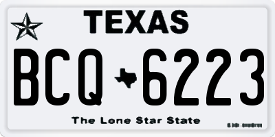 TX license plate BCQ6223