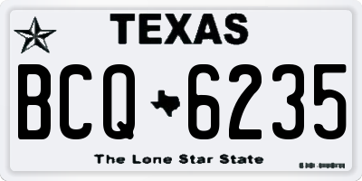 TX license plate BCQ6235