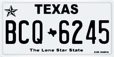 TX license plate BCQ6245
