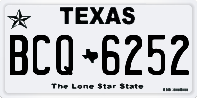 TX license plate BCQ6252