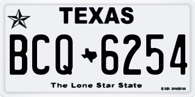 TX license plate BCQ6254