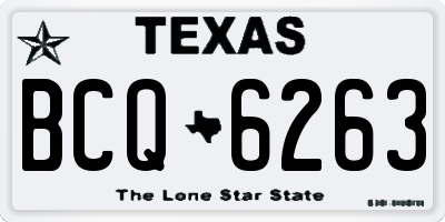 TX license plate BCQ6263
