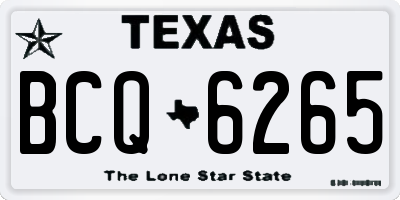 TX license plate BCQ6265