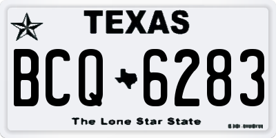TX license plate BCQ6283