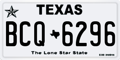 TX license plate BCQ6296