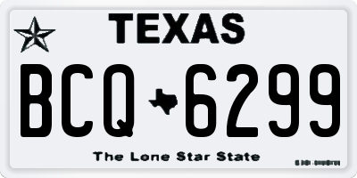 TX license plate BCQ6299