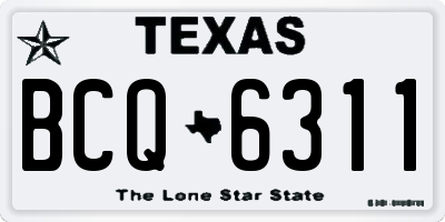 TX license plate BCQ6311