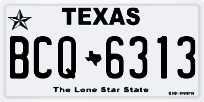 TX license plate BCQ6313