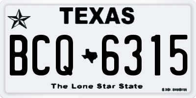 TX license plate BCQ6315