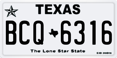 TX license plate BCQ6316