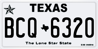 TX license plate BCQ6320
