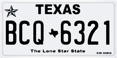 TX license plate BCQ6321