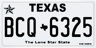 TX license plate BCQ6325
