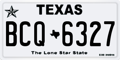 TX license plate BCQ6327