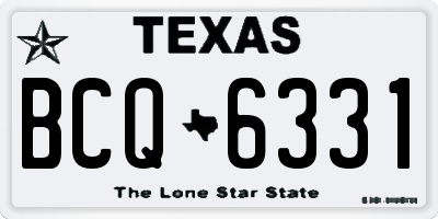 TX license plate BCQ6331