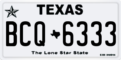 TX license plate BCQ6333