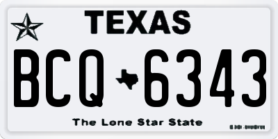 TX license plate BCQ6343