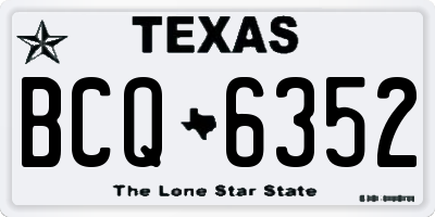 TX license plate BCQ6352