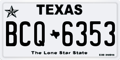 TX license plate BCQ6353