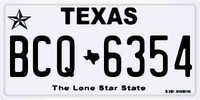 TX license plate BCQ6354
