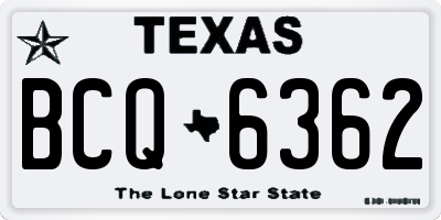 TX license plate BCQ6362