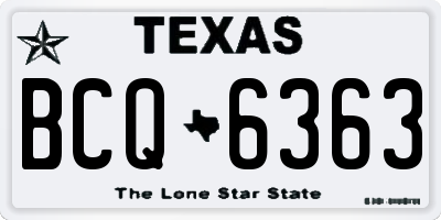 TX license plate BCQ6363