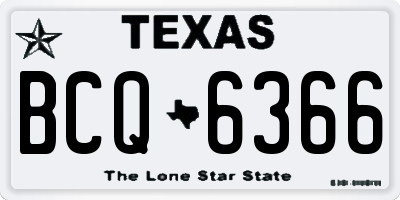 TX license plate BCQ6366
