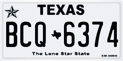 TX license plate BCQ6374
