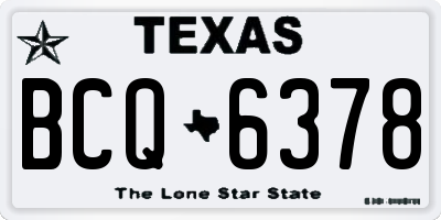 TX license plate BCQ6378