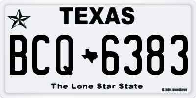 TX license plate BCQ6383