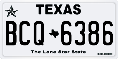 TX license plate BCQ6386