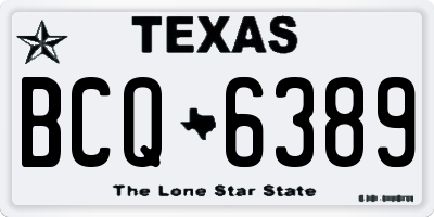 TX license plate BCQ6389