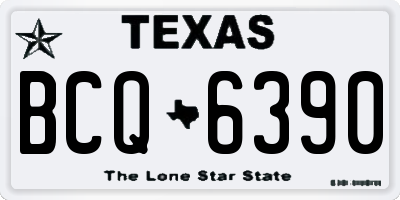 TX license plate BCQ6390