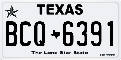 TX license plate BCQ6391