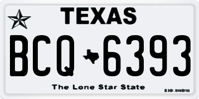 TX license plate BCQ6393