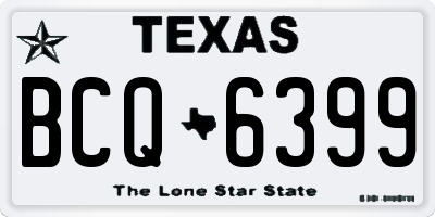 TX license plate BCQ6399