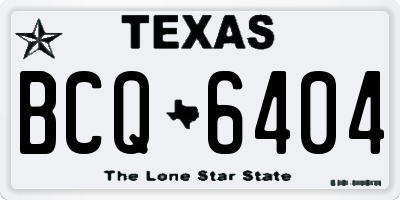 TX license plate BCQ6404