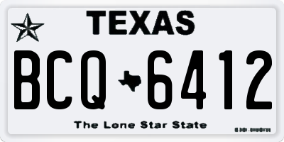 TX license plate BCQ6412
