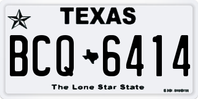 TX license plate BCQ6414