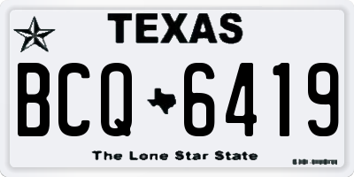TX license plate BCQ6419