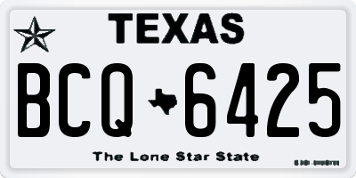 TX license plate BCQ6425